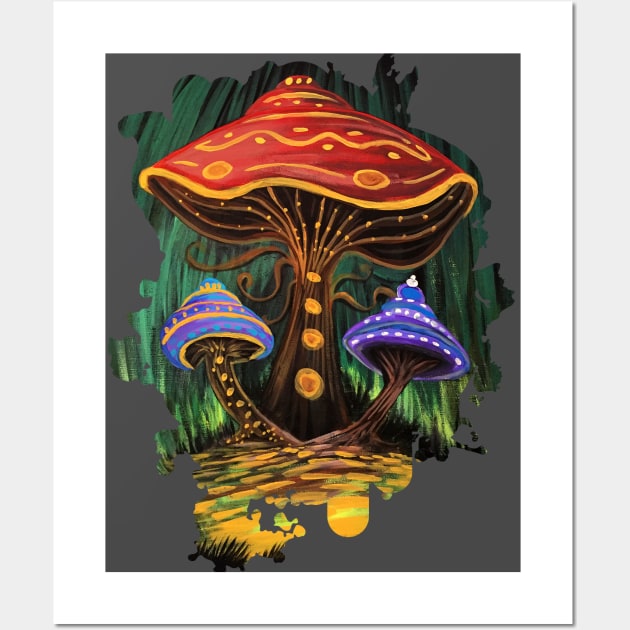 A Mushroom World Wall Art by adamzworld